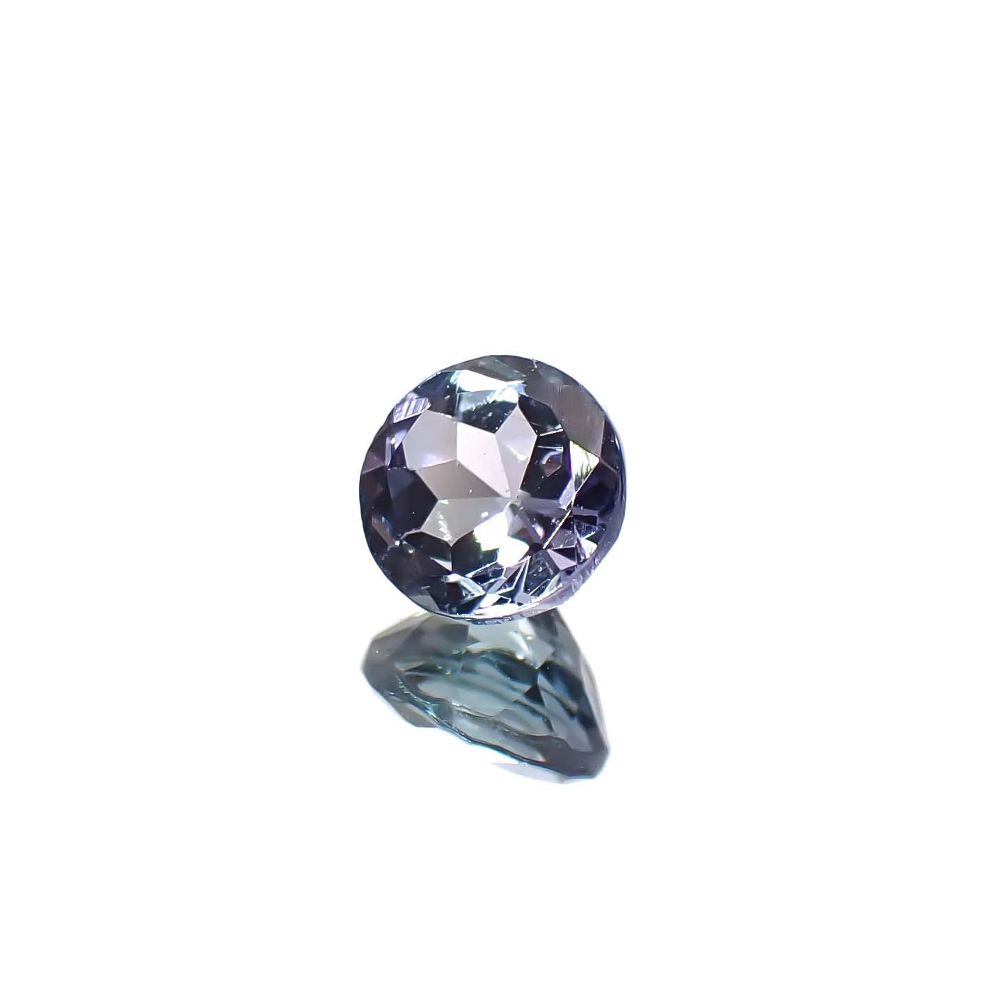 バイカラータンザナイト(宝石名ゾイサイト)タンザニア産 0.42ct 識別済[240828604]4.5x4.5mm前後
