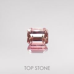 ピンクトルマリン パパラチャカラー(宝石名ピンク・トルマリン) ルワンダ産 1.170ct ソ付(彩珠)[210711592]6.6×5.3mm前後