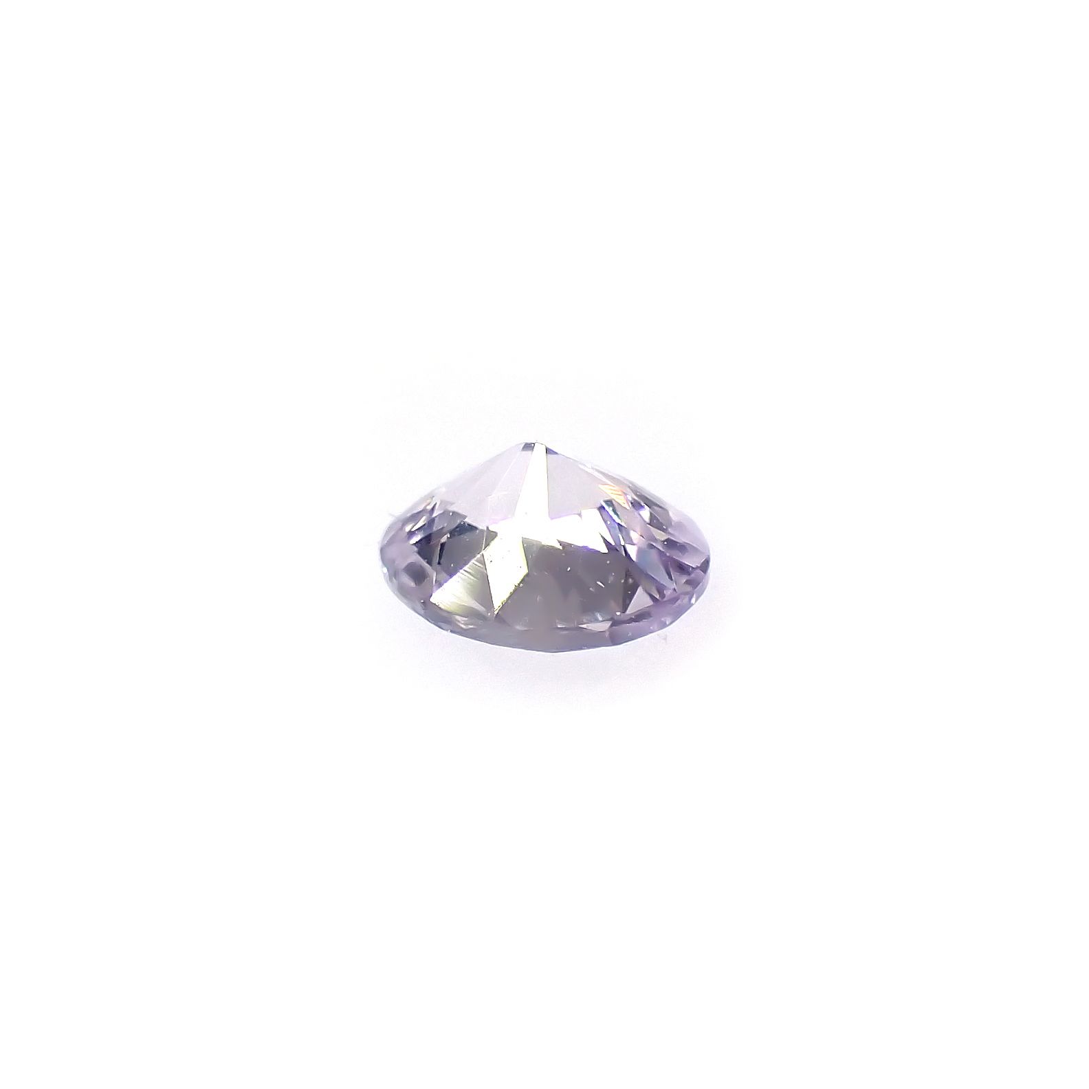 アイスラベンダーサファイア(宝石名サファイア)スリランカ/マダガスカル産 0.20ct 識別済[240226282]3.7x3.2mm前後