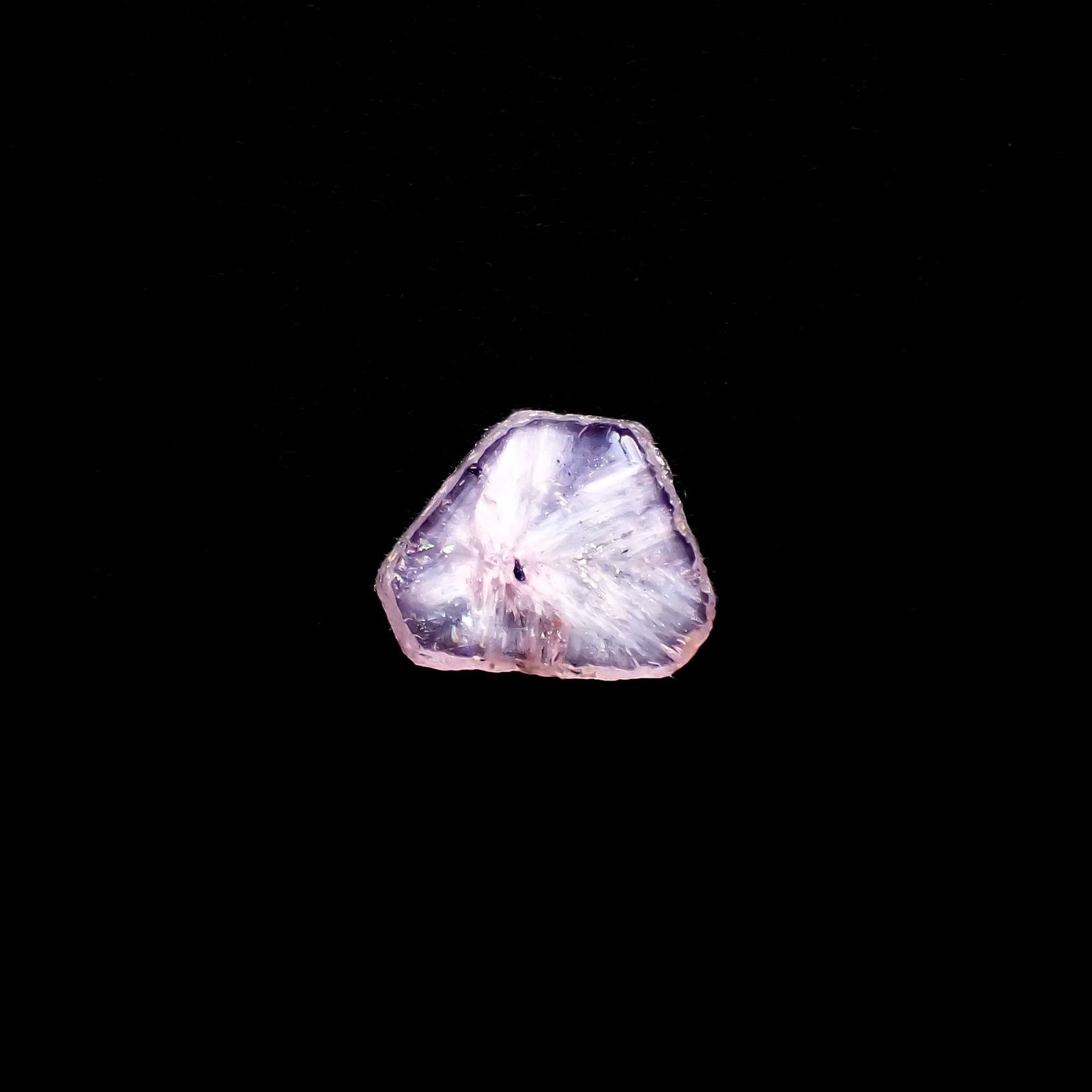 トラピッチェピンクサファイア 原石スライス パキスタン・カシミール地方産 0.63ct[240627853]8.2x5.8mm前後