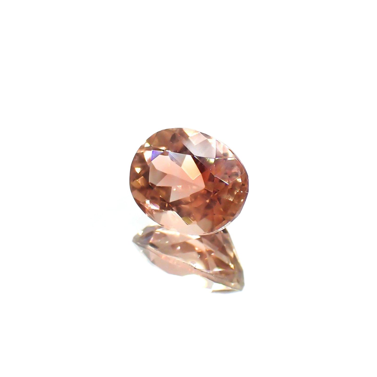 オレゴンサンストーン(宝石名ラブラドライト)アメリカ・オレゴン州産 識別済 1.88ct / 8.9x7mm前後 [230722702]