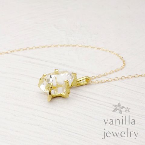 Graily(グレイリー) ハーキマーダイヤモンド K18ネックレス [7707]★今だけ！40cmチェーン→「スライドピンチェーン」にグレードアップしてお届け！★