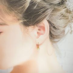YUI<結> プレシャスオパール K18ピアス [7729]