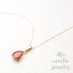 Chelice (シェリス) オレゴンサンストーン 3.02ct K18ネックレス [7714]★今だけ！40cmチェーン→「スライドピンチェーン」にグレードアップしてお届け！★