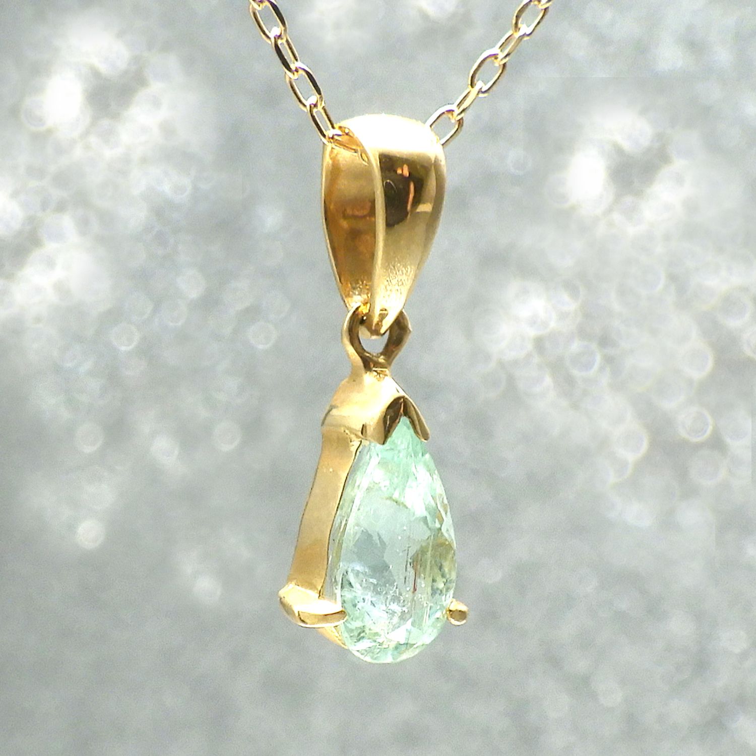 Chelice (シェリス) パライバトルマリン 0.41ct K18ネックレス [7711]★今だけ！40cmチェーン→「スライドピンチェーン」にグレードアップしてお届け！★
