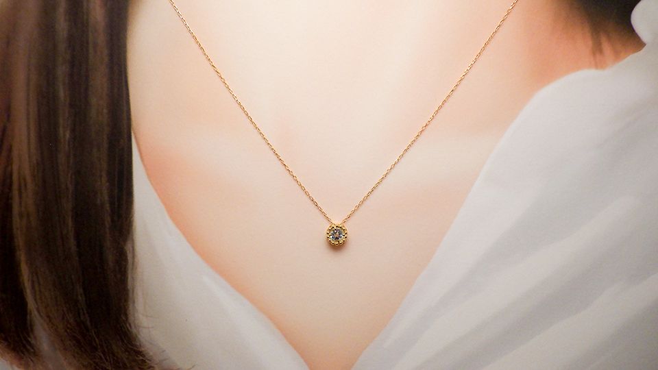 Lumiere (ルミエール) ブルートパーズ 4mm ペンダントトップ・チャーム