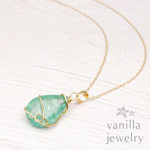 La verite(ラヴェリーテ) パライバトルマリン 2.86ct K18ネックレス [7679]★今だけ！40cmチェーン→「スライドピンチェーン」にグレードアップしてお届け！★