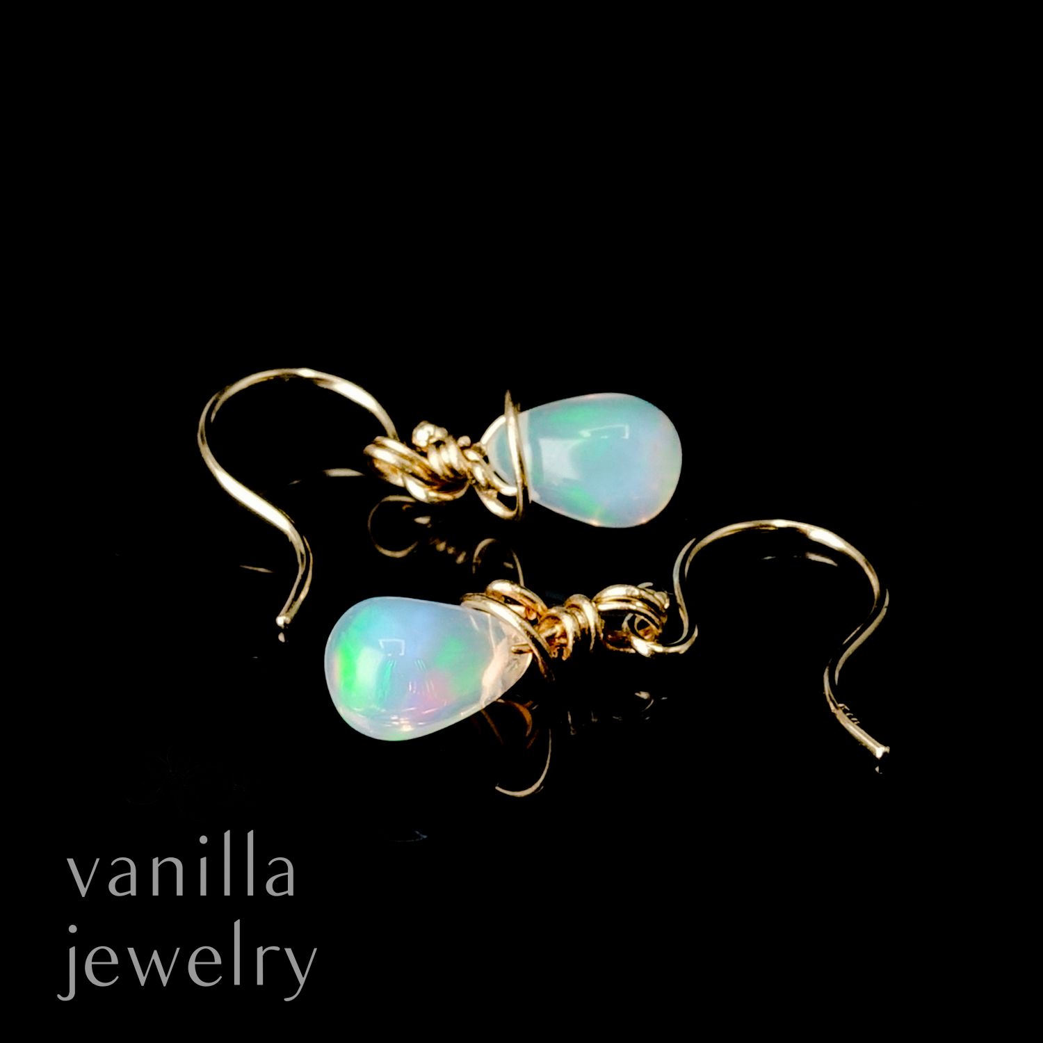 k18 ピアス 最高級プレシャスオパール vanilla jewelry - YUI<結> プレシャスオパール K18ピアス [7729