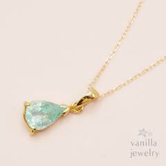 Chelice (シェリス) パライバトルマリン 1.15ct K18ネックレス [7629]★今だけ！40cmチェーン→「スライドピンチェーン」にグレードアップしてお届け！★