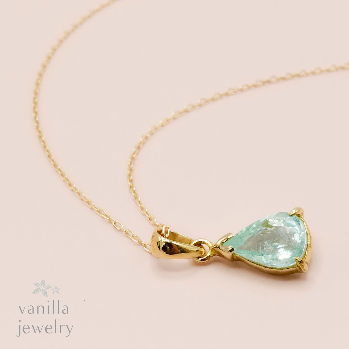 Chelice (シェリス) パライバトルマリン 1.15ct K18ネックレス [7629]★今だけ！40cmチェーン→「スライドピンチェーン」にグレードアップしてお届け！★