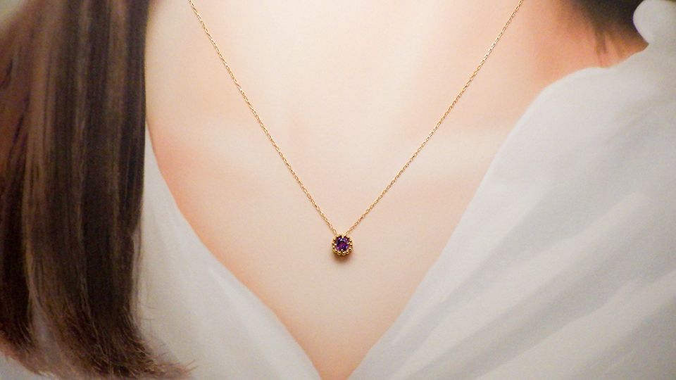 Lumiere (ルミエール) アメジスト 4mm ペンダントトップ・チャーム
