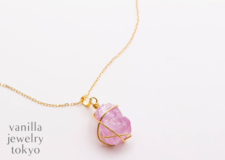 Laverite kunzite K18 Necklace , Brazil