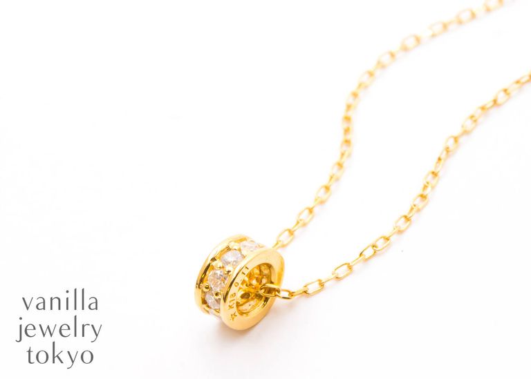 Luna plain K18 Necklace