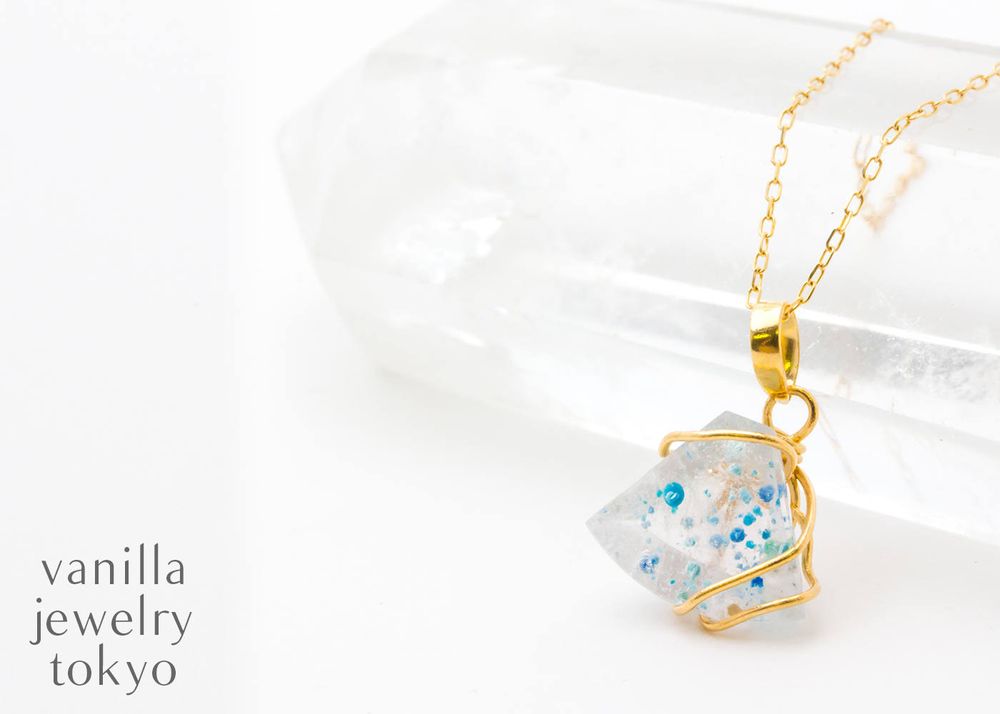 La verite , Paraiba Quartz , K18 necklace