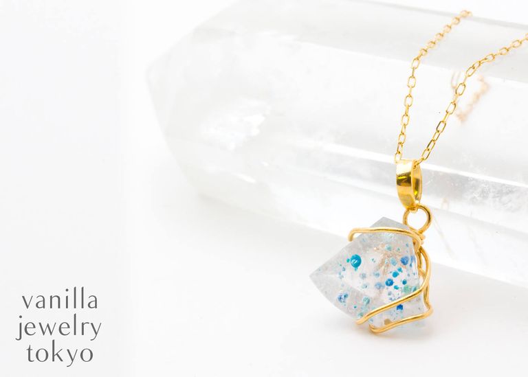 La verite , Paraiba Quartz , K18 necklace