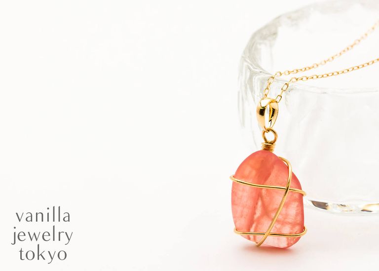 La verite Rhodochrosite K18 Necklace
