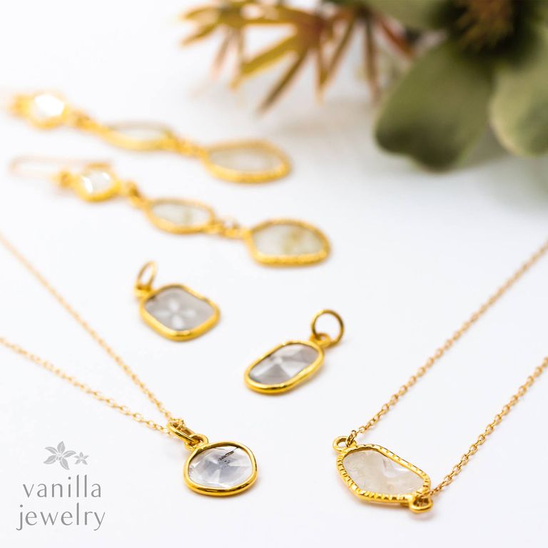 vanilla style スライスダイヤモンド　K18ジュエリー