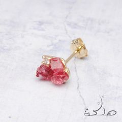 MALIKA(マリカ) ～Art～ ピンクスピネル&ダイヤモンド K10片耳ピアス -I-