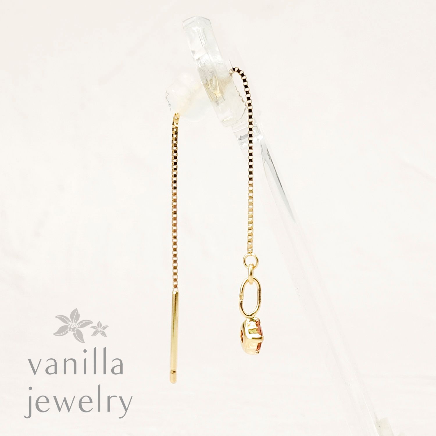 nude(ヌード) カシミリンガーネット 0.1ct K18ピアス [7724]