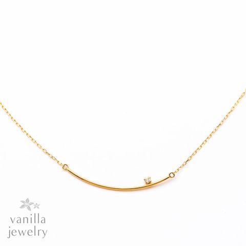 Avenir(アヴニール) パイプネックレス 0.01ct K18ネックレス [7310]