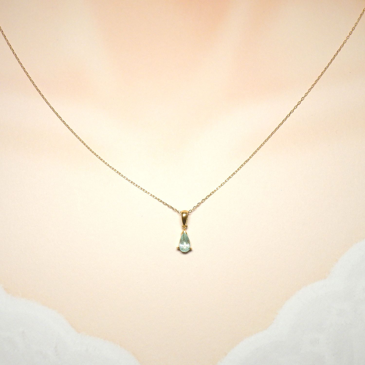 Chelice (シェリス) パライバトルマリン 0.41ct K18ネックレス [7711]★今だけ！40cmチェーン→「スライドピンチェーン」にグレードアップしてお届け！★