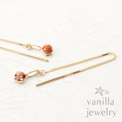 nude(ヌード) カシミリンガーネット 0.1ct K18ピアス [7724]
