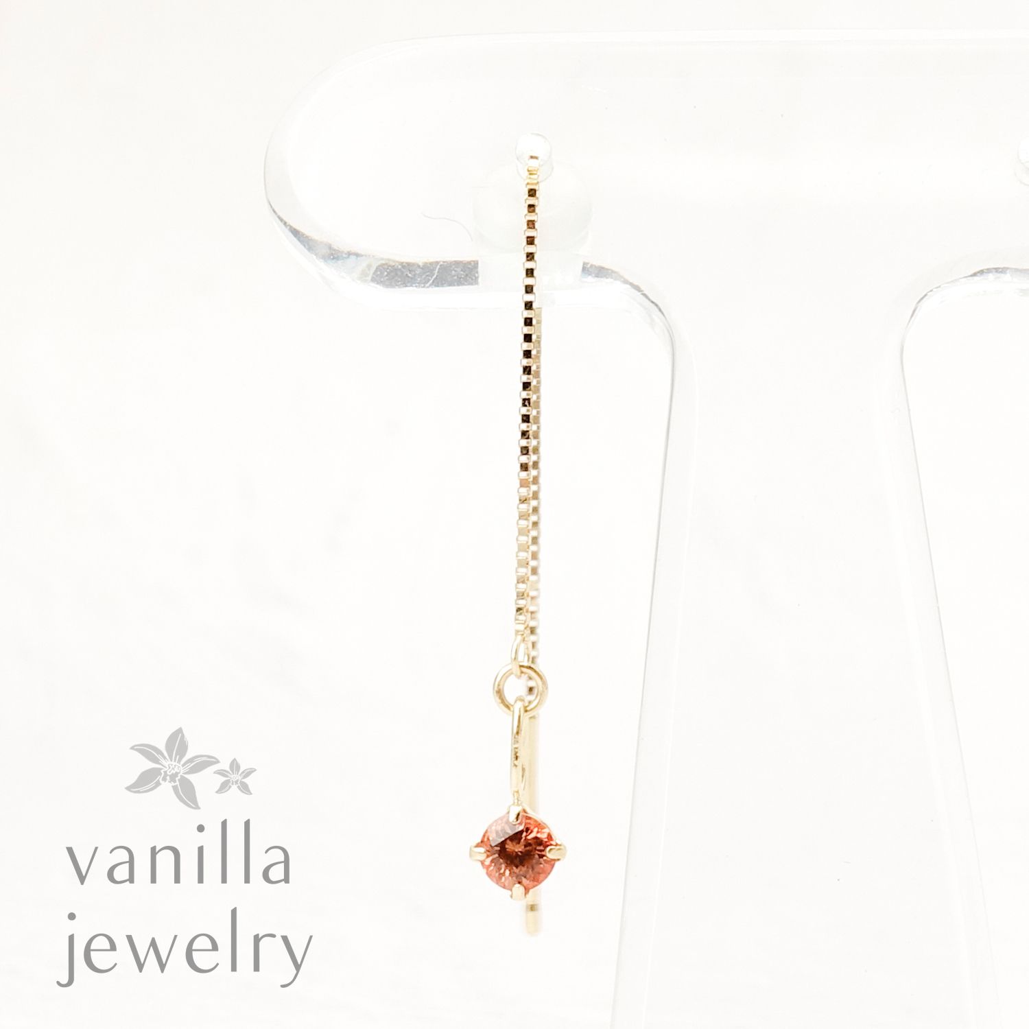 nude(ヌード) カシミリンガーネット 0.1ct K18ピアス [7724]