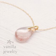Aries(アリエス)  ストロベリークォーツ K18ネックレス [7696]★今だけ！40cmチェーン→「スライドピンチェーン」にグレードアップしてお届け！★