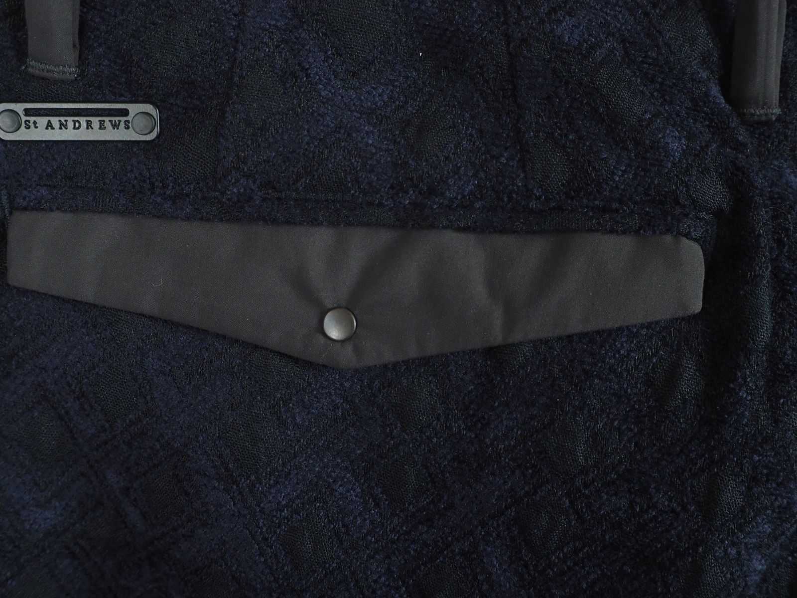 新品・未使用】St ANDREWS ヘリンボーンジャガードパンツ メンズM　LL St ANDREWS ヘリンボーン千鳥ラメジャカード ストレッチパンツ S
