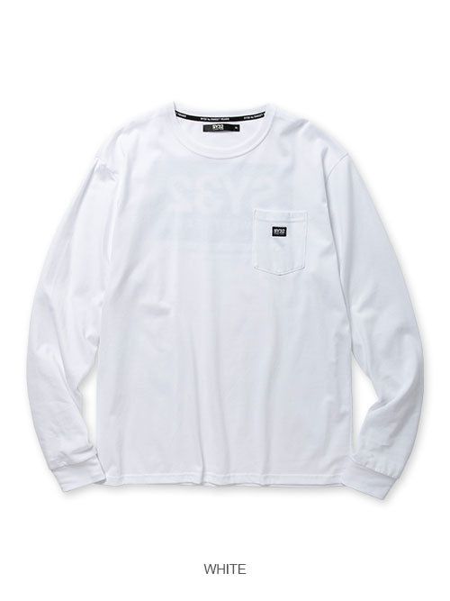 BACKPRINT POCKET L/S TEE | 長袖Tシャツ | ブラック | ホワイト | グレー | ネイビー | レッド | メンズ
