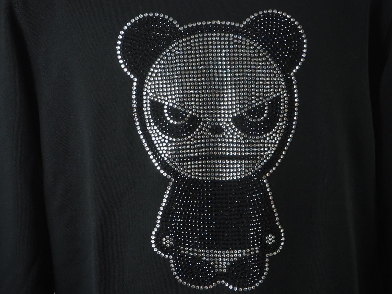 MEN'S RHINESTONE BASIC LOGO HOODIE SWEAT SHIRT | パーカー | フーディー | ブラック | メンズ