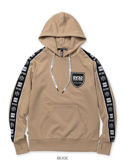 LINE TAPE P/O HOODIE | パーカー | ホワイト | ブラック | ベージュ | メンズ