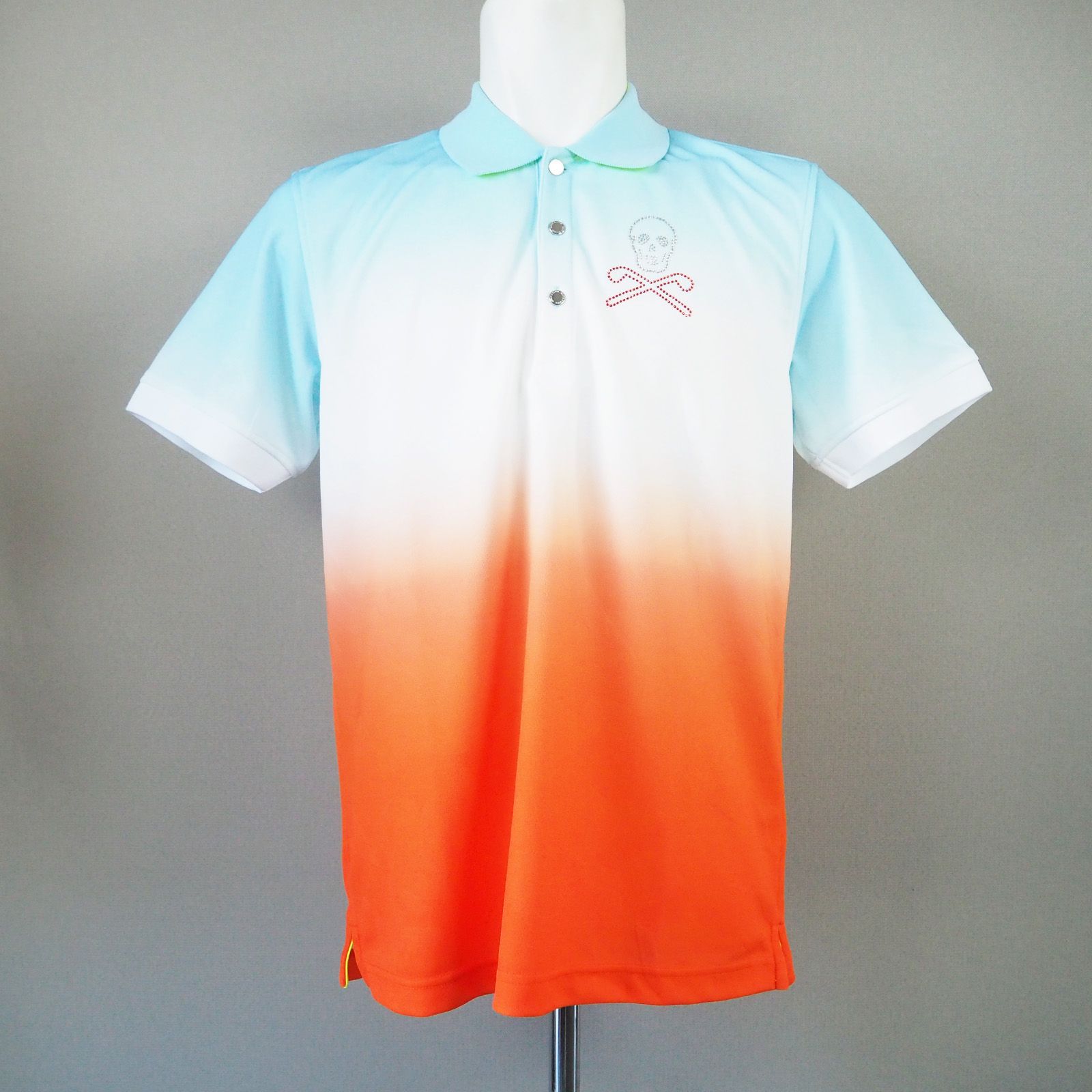 Gradation polo | グラデーション ポロ | 半袖 シャツ | メンズ ゴルフウェア | ORANGE オレンジ - 46 (M)