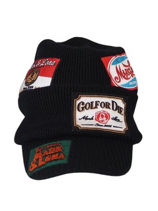 Retro Patch Double Knit Cap | ニットキャップ | ブラック | ユニセックス | ゴルフ