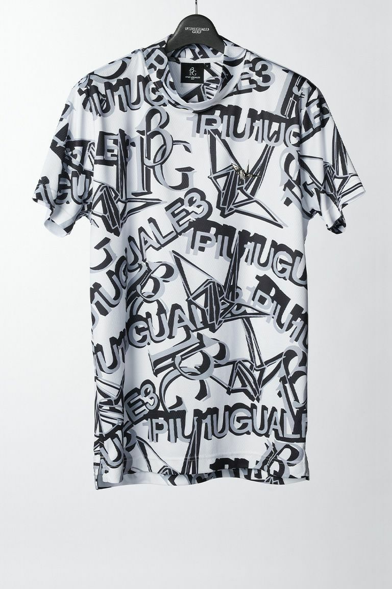 S/S MOCK NECK ALL LOGO MIX | モックネック | Tシャツ | ホワイト | メンズ | ゴルフウェア