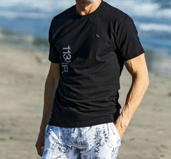 ラインストーングラデーションロゴ半袖Tシャツ | 半袖Tシャツ | ブラック | メンズ