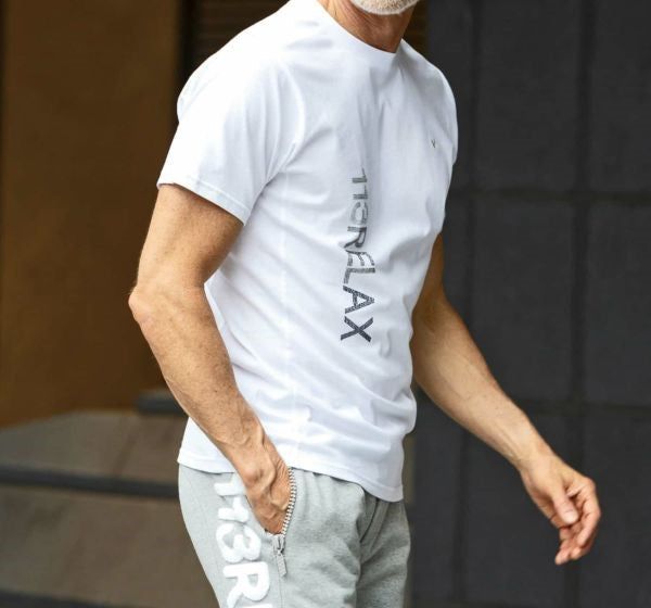 ラインストーングラデーションロゴ半袖Tシャツ | 半袖Tシャツ | ホワイト | メンズ