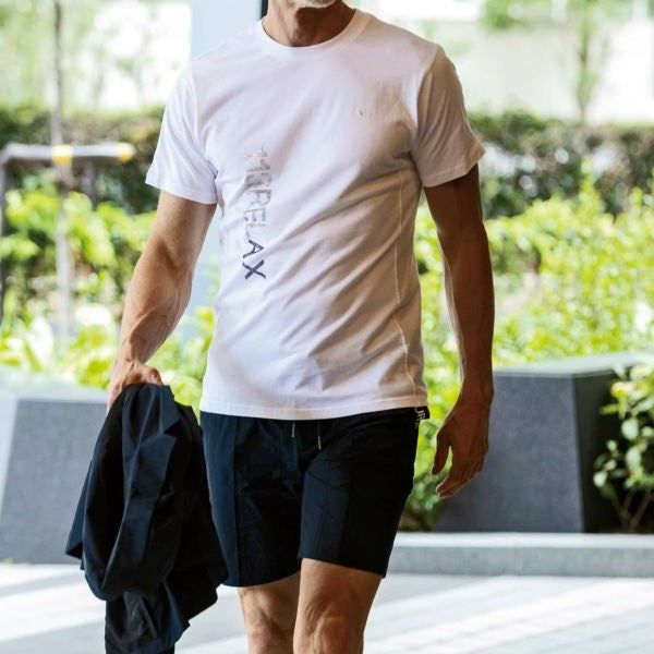 ラインストーングラデーションロゴ半袖Tシャツ | 半袖Tシャツ | ホワイト | メンズ