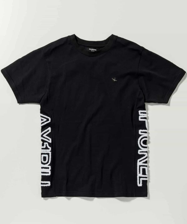 サガラ刺繍サイドロゴ半袖Tシャツ | Tシャツ | ブラック | メンズ