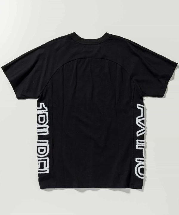サガラ刺繍サイドロゴ半袖Tシャツ | Tシャツ | ブラック | メンズ
