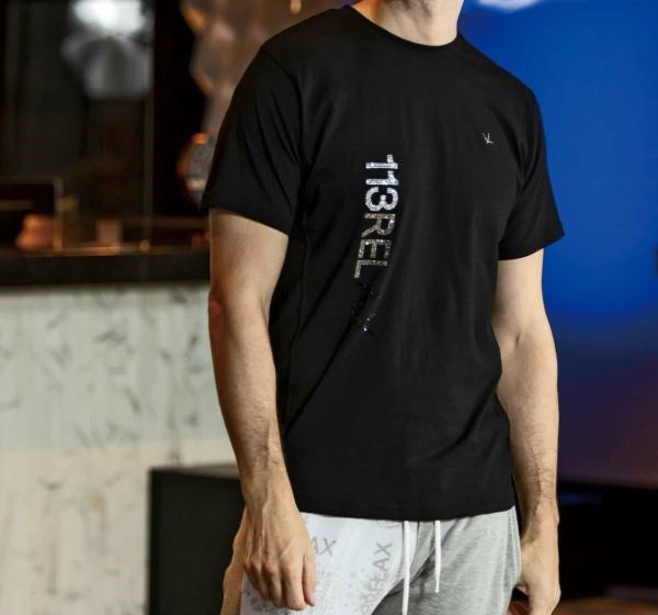 ラインストーングラデーションロゴ半袖Tシャツ | 半袖Tシャツ | ブラック | メンズ