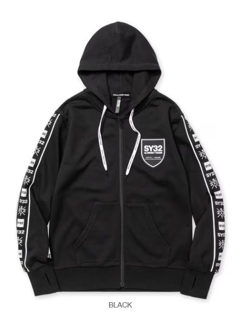 LINE TAPE ZIP HOODIE | パーカー | ブラック | メンズ