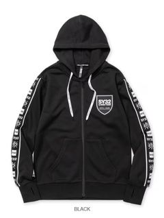 LINE TAPE ZIP HOODIE | パーカー | ブラック | メンズ