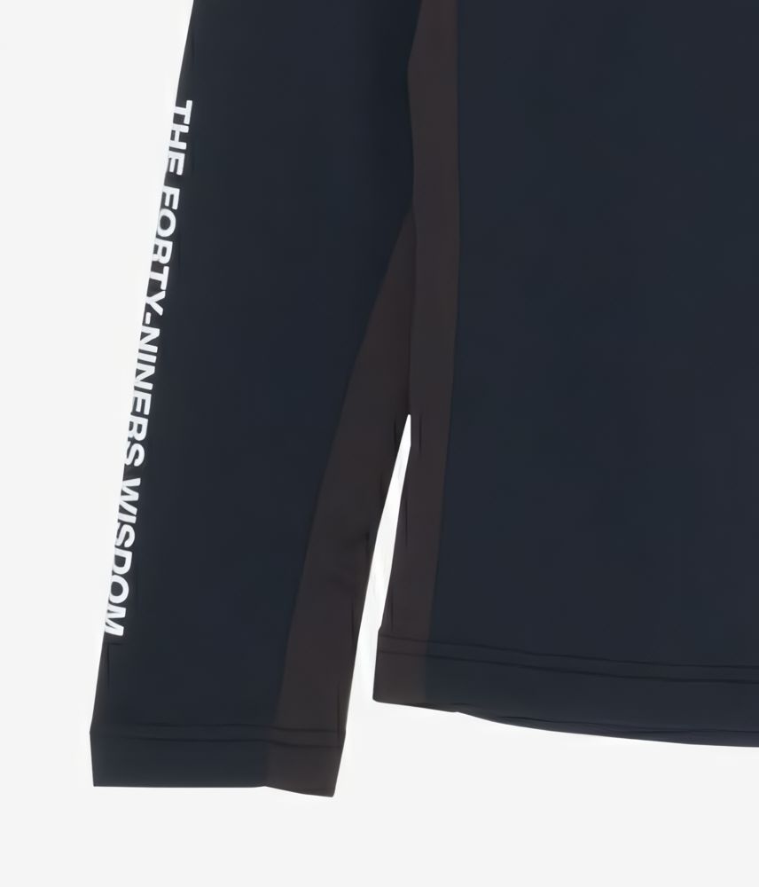 WARM MOCKNECK L/S T | モックネックシャツ | ブラック×ネイビー | メンズ | ゴルフウェア