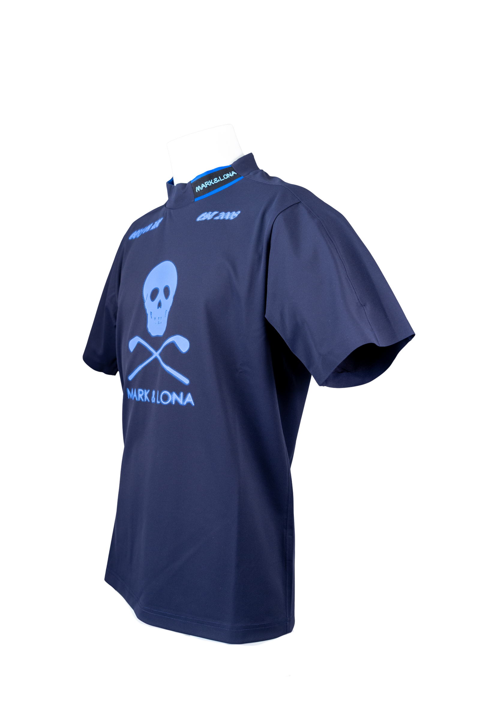 Icon Skull Stretch Nylon Piqué Mock | MEN | Tシャツ | ネイビー | メンズ | ゴルフウェア | 写真