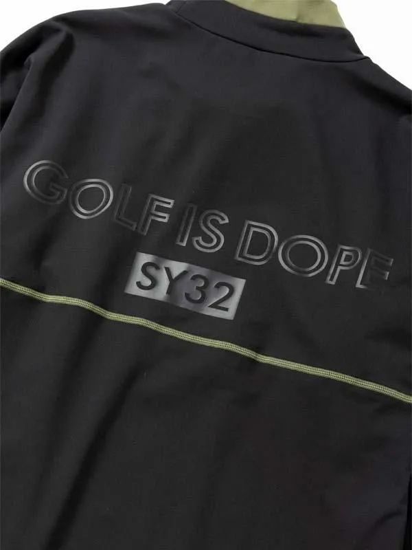 ULTRA LIGHT BACK BRUSHED MOCK SWEAT | モックネック | 長袖Tシャツ | ブラック | メンズ | ゴルフウェア