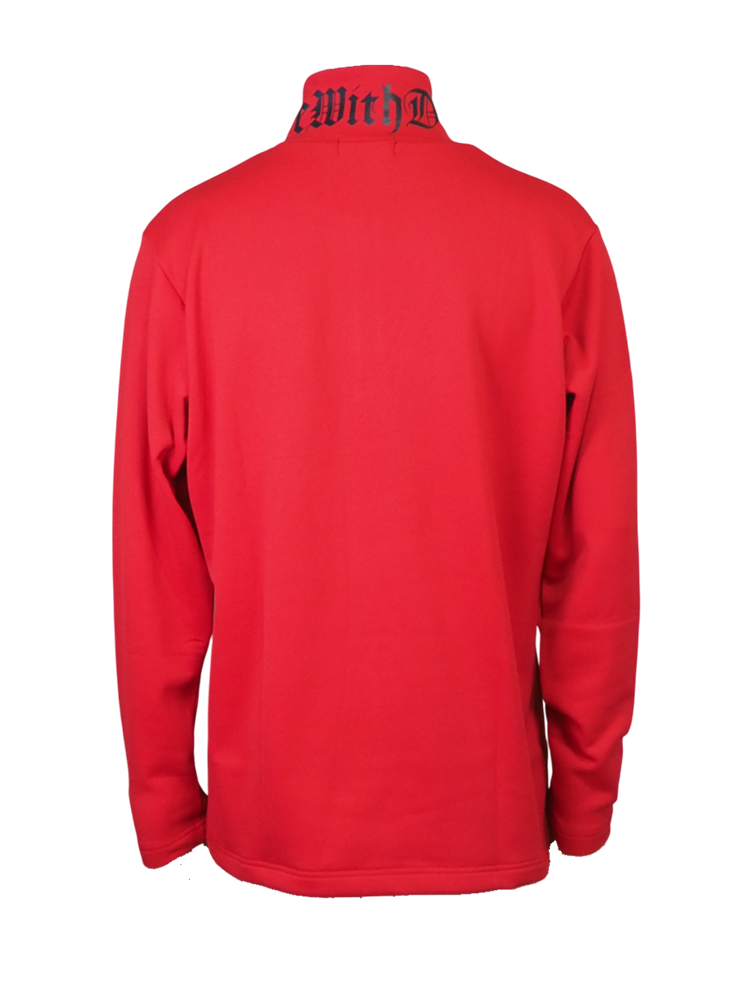 KARUISHIジップモック | ハーフジップ | レッド | メンズ | ゴルフウェア