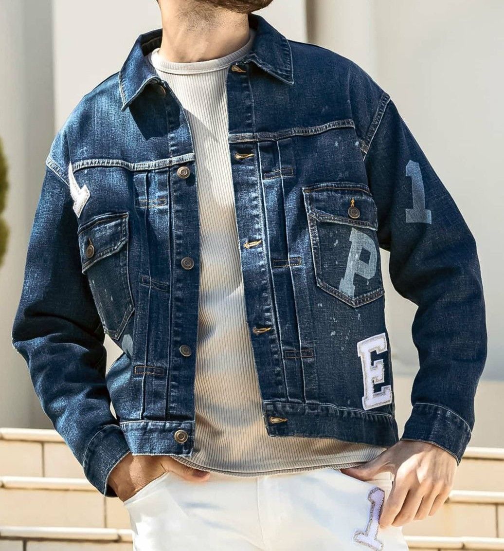 LOGO PATCH DENIM JAKET | ブルゾン | インディゴ | メンズ