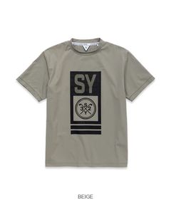 POLY CROSS LOGO MOCK-T | Tシャツ | ベージュ | メンズ | ゴルフウェア