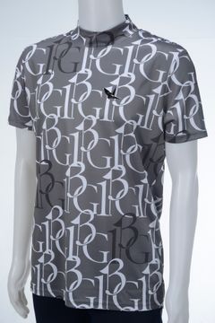 S/S MOCK NECK 113G MIX LOGO | モックネック | グレー | メンズ | ゴルフウェア
